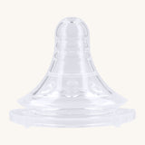 A closer look at the Lola & Lykke Nipple Teats 2-Pack. The image shows the anti-colic vents, and silicone structure of the teats
