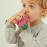 A child playing with the Oli Carol Rubber Cars