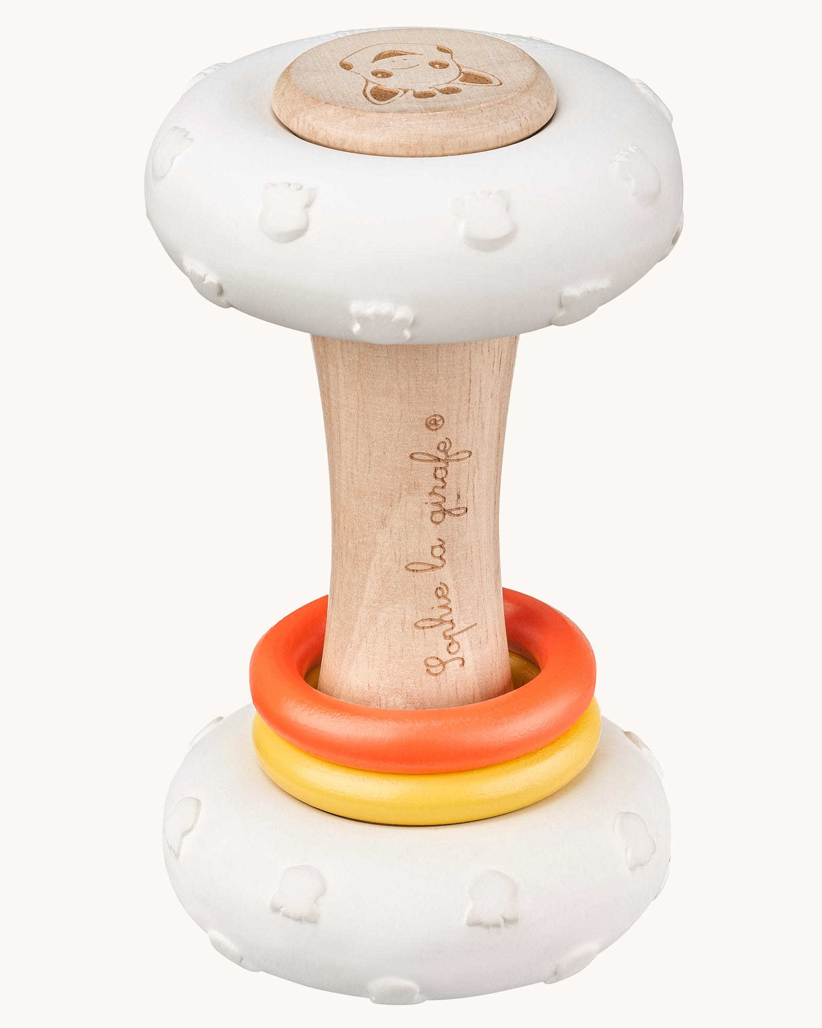  to give endless play options. The large white ends and rings are removable from the Totum pole. Image is on a cream background