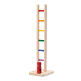 Nic eco-friendly wooden rainbow climbing ladder toy on a white background