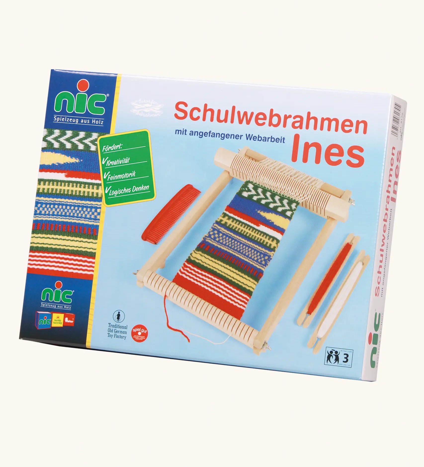Nic Ines Weaving Frame set in it's box with design ideas on the front.