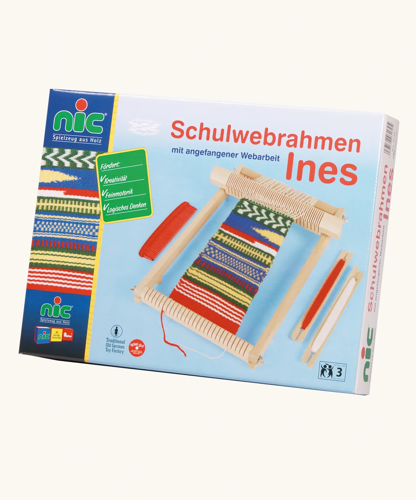 Nic Ines Weaving Frame set in it's box with design ideas on the front.