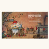 Two inside pages from the Norbert the Winter Gnome children's book written and illustrated  by Daniela Drescher. 