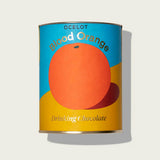 Ocelot Blood Orange Organic Drinking Chocolate. Chocolate flakes in a 200g tin.