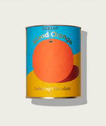 Ocelot Blood Orange Organic Drinking Chocolate. Chocolate flakes in a 200g tin.