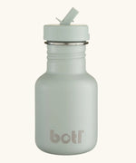 One Green Bottle tough canteen stainless steel water bottle in sage green with matching flip sports cap
