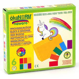 OkoNorm Beeswax Crayon Blocks - 6 Colours