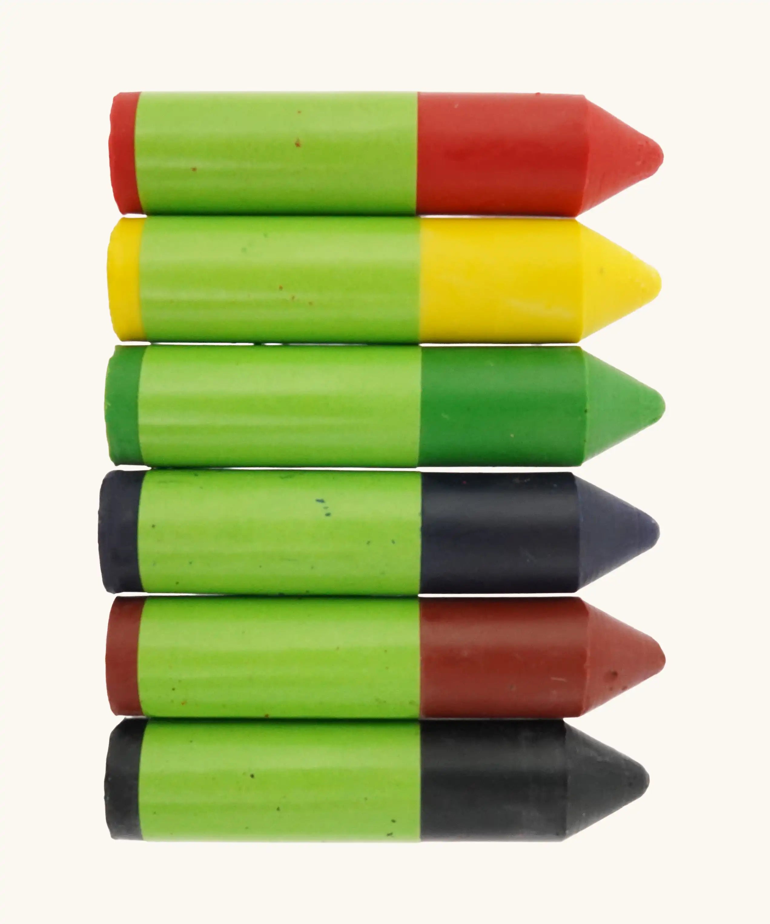 Okonorm 6 stubby wax crayons. 