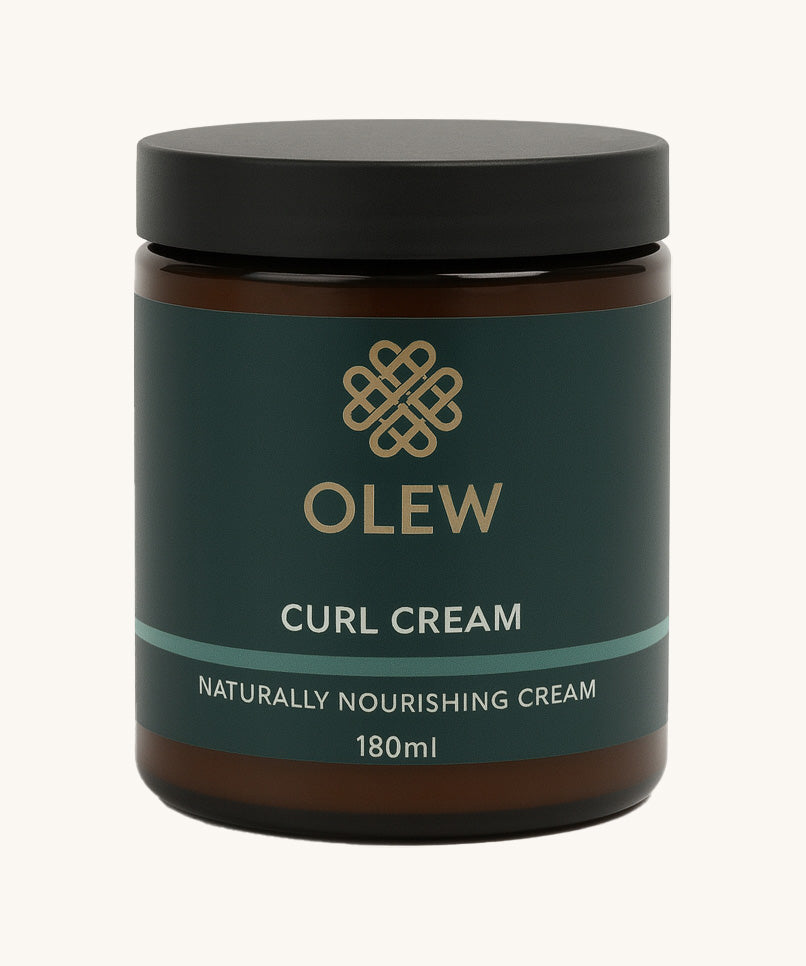 Olew Naturally Nourishing Curl Defining Cream 180ml jar available at Babipur, vegan haircare which is SLS and Paraben Free 