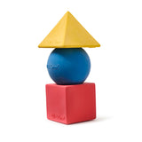 Side view of the Oli & Carol X Bauhaus Movement Floating Geometric Blocks pictured on a plain white background