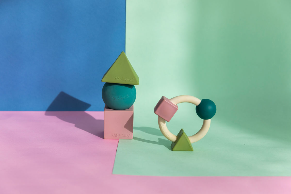 Oli & Carol X Bauhaus Movement Natural Rubber Geometric Figures Pastel ...