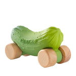 A closer look at the Lou the Lemon and Pepino the Pickle cars