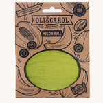 Oli & Carol 100% Natural Rubber Baby Sensory Ball - Melon on a plain background. 
