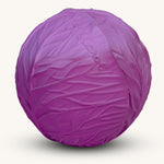 Oli & Carol 100% Natural Rubber Baby Sensory Ball - Purple Cabbage on a plain background. 