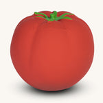 Oli & Carol 100% Natural Rubber Baby Sensory Ball - Tomato on a plain background. 