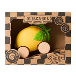  and wooden wheels on a white background