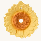 Oli & Carol yellow coloured Sun The Sunflower Baby Teether with raised textured detailing