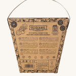 The back of a packet of Oli & Carol Veggie Salad Baby Sensory Balls in their basket shaped cardboard packaging