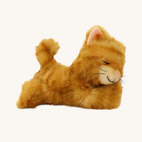 A Olli Ella Kit Koda kitten doll lying flat showing the whiskers and tail detail. This cute fluffy toy doll is available at Babipur