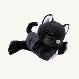 A Olli Ella Kit Koko kitten doll lying flat showing the whiskers and tail detail. This cute fluffy toy doll is available at Babipur