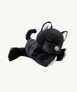 A Olli Ella Kit Koko kitten doll lying flat showing the whiskers and tail detail. This cute fluffy toy doll is available at Babipur