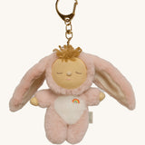 Olli Ella bunny flopsy cozy bag charm available at Babipur. A mini version of flopsy the bunny dinkum doll that can be clipped on a bag