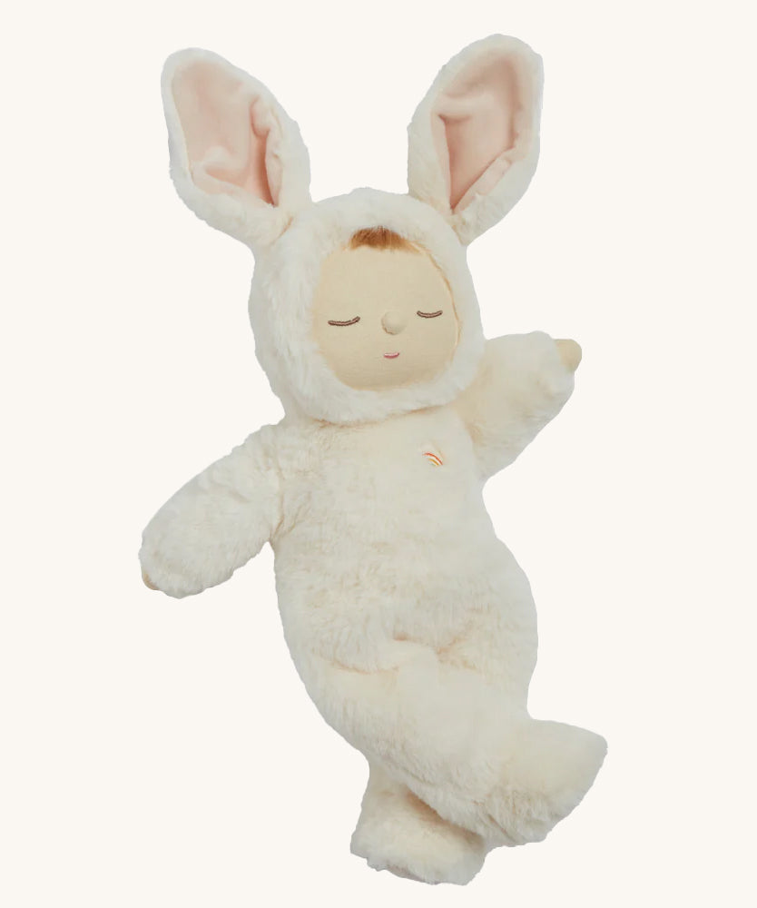 Olli Ella Bunny Moppet Cozy Dinkum on  plain background.