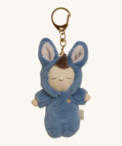 Olli Ella bunny twiggy cozy bag charm available at Babipur. A mini version of the bunny twiggy dinkum doll that can be clipped on a bag