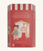 Olli Ella Dress Me Dinky - Sophie Sundae, back of the box. Cream background.