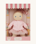 Olli Ella Dress Me Dinky Doll - Mia Melody, in her dressing room designed box. Cream background.