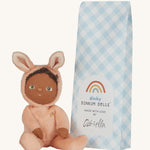 A side view of Olli Ella Dinky Dinkum Doll Fluffles - Babs Bunny