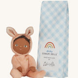 A side view of Olli Ella Dinky Dinkum Doll Fluffles - Babs Bunny