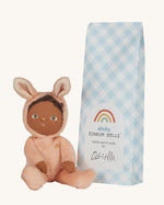 A side view of Olli Ella Dinky Dinkum Doll Fluffles - Babs Bunny