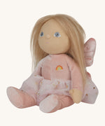 A side image of the Olli Ella Fiona fairy dinky dinkum doll available at Babipur. Showing the glittery skirt detail