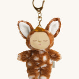 Olli Ella fawny lala cozy bag charm available at Babipur. A mini version of fawny lala dinkum doll that can be clipped on a bag