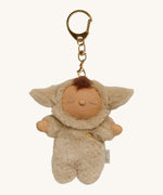 Olli Ella lamby pip cozy bag charm available at Babipur. A mini version of lamby the pip dinkum doll that can be clipped on a bag