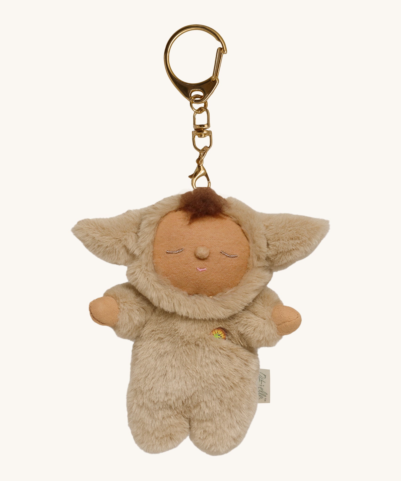 Olli Ella lamby pip cozy bag charm available at Babipur. A mini version of lamby the pip dinkum doll that can be clipped on a bag