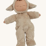Olli Ella Lamby Pip Cozy Dozy Dinkum Doll on a plain background.