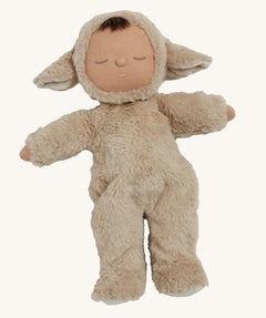 Olli Ella Lamby Pip Cozy Dozy Dinkum Doll on a plain background.