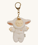 Olli Ella lamby pookie cozy bag charm available at Babipur. A mini version of pookie the lamby dinkum doll that can be clipped on a bag