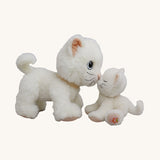 Olli Ella lux cat dinkum doll and kiki the binky kitten kissing. Both of these toy dolls are available at Babipur.