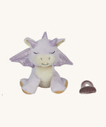 Olli Ella binky misty dragon doll available at Babipur. This fluffy light purple dragon features glittery wings and horns.