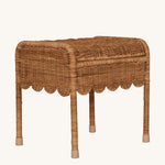 Olli Ella Petal Storie Stool in Natural Rattan.