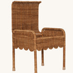Olli Ella Petal Storie Stool in Natural Rattan. The stool is shown with the lid open.