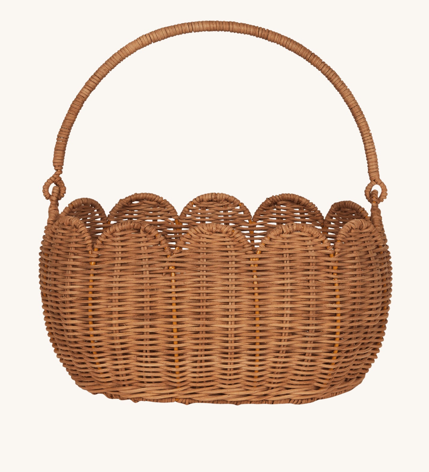 Olli Ella Petal Basket in Natural Rattan. 