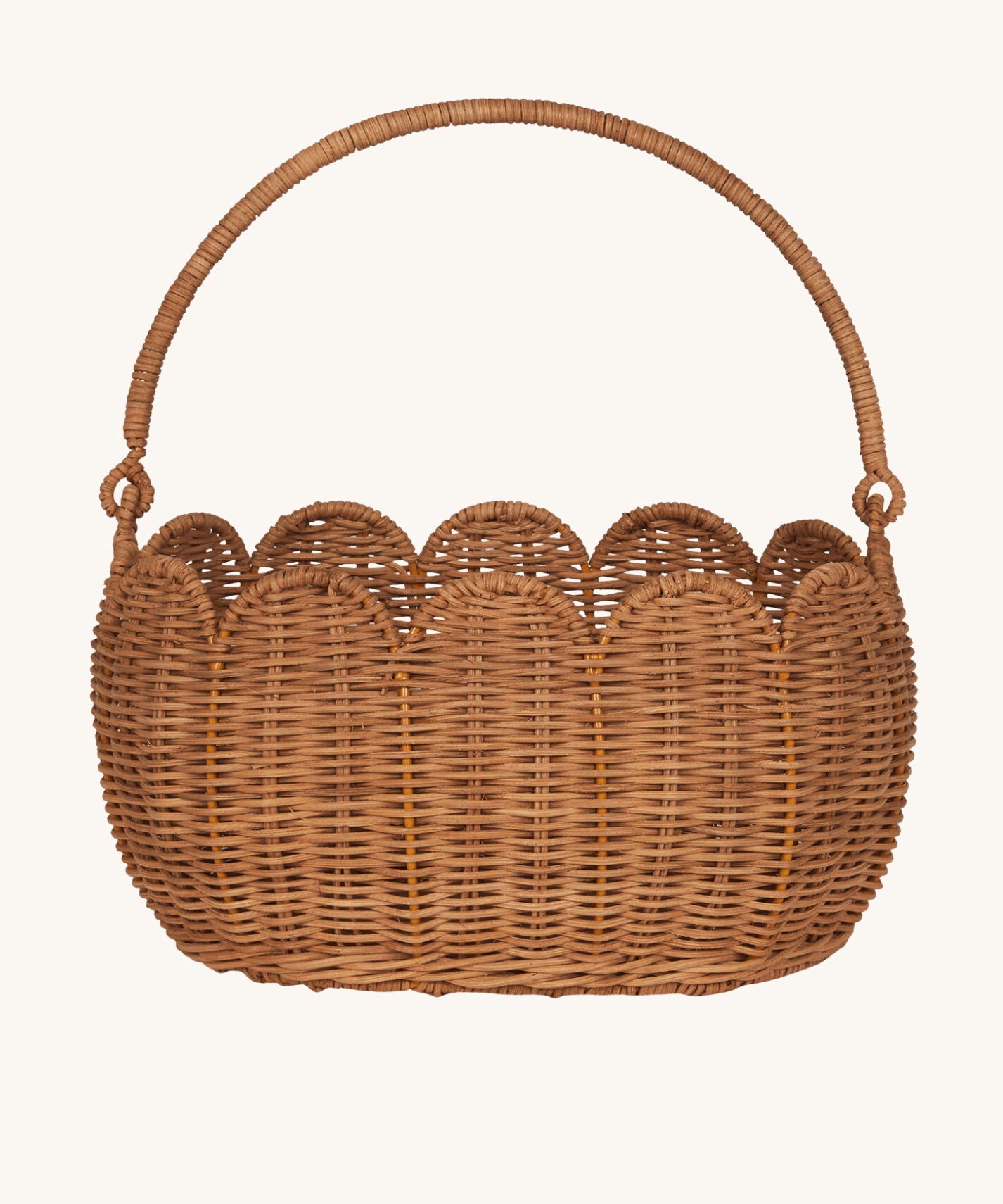 Olli Ella Petal Basket in Natural Rattan. 