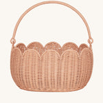 Olli Ella Petal Basket in Seashell Pink
