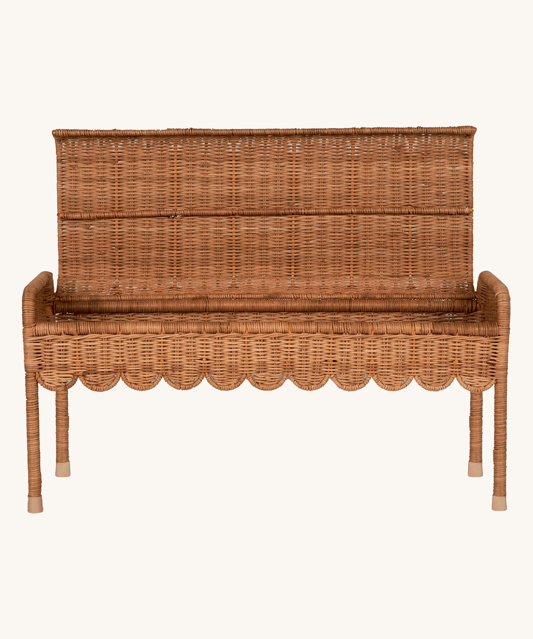 Olli Ella Natural Petal Storie Bench shown with the lid open.