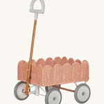 Olli Ella Seashell Pink Rattan Petal Wonder Wagon.