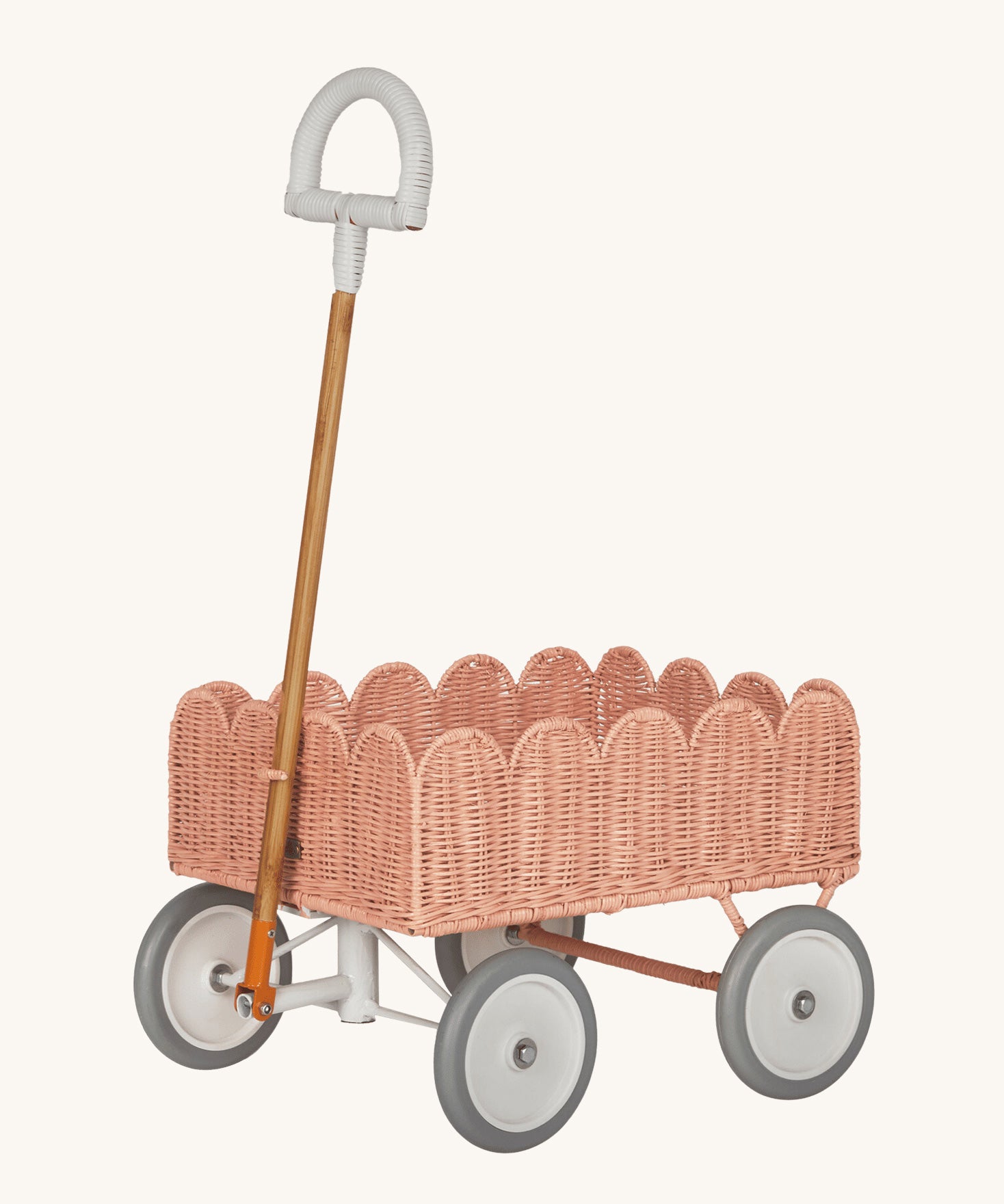 Olli Ella Seashell Pink Rattan Petal Wonder Wagon.
